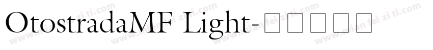 OtostradaMF Light字体转换